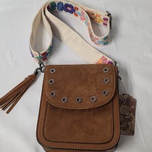 Sam & Hadley 100% Vegan Friendly Faux Leather Embroidered Floral Strap